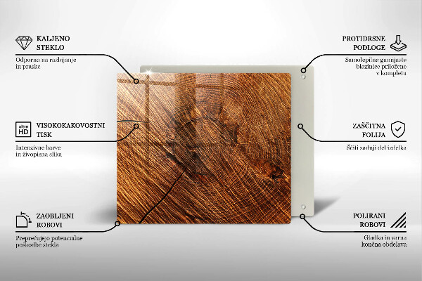 Zaščitna plošča za štedilnik Struktura lesa