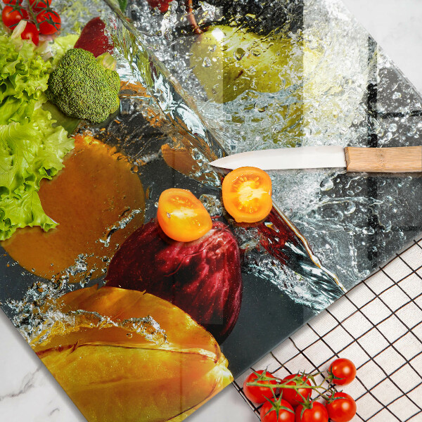 Stenska zaščitna plošča za štedilnik Sočno sadje v vodi