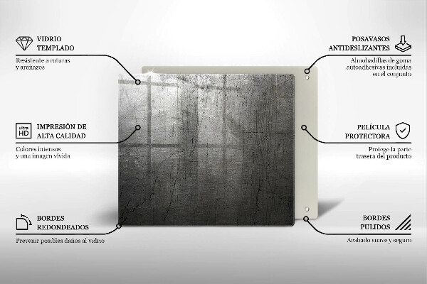 Stenska zaščitna plošča za štedilnik Kovinska tekstura