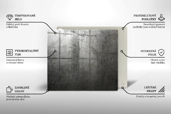 Stenska zaščitna plošča za štedilnik Kovinska tekstura