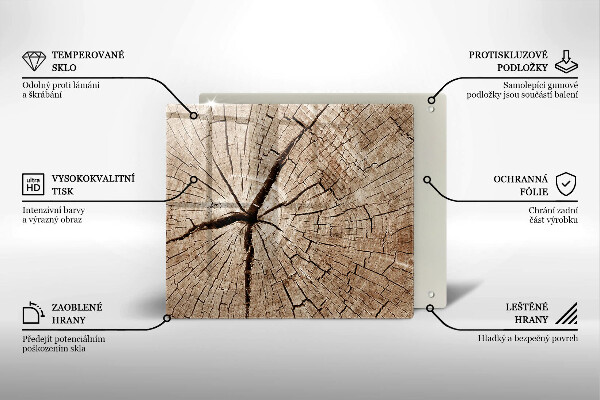 Zaščitna plošča za štedilnik Prerez drevesa