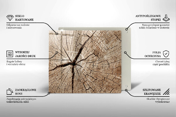 Zaščitna plošča za štedilnik Prerez drevesa