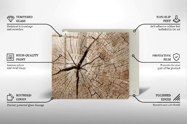 Zaščitna plošča za štedilnik Prerez drevesa