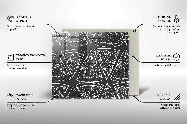 Zaščitna plošča za štedilnik Ilustracija pice