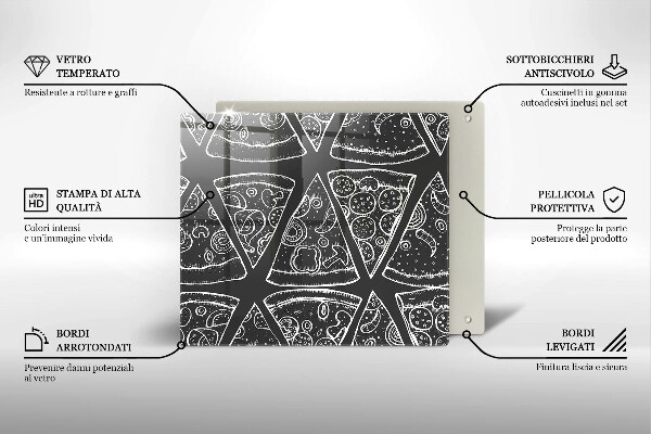 Zaščitna plošča za štedilnik Ilustracija pice