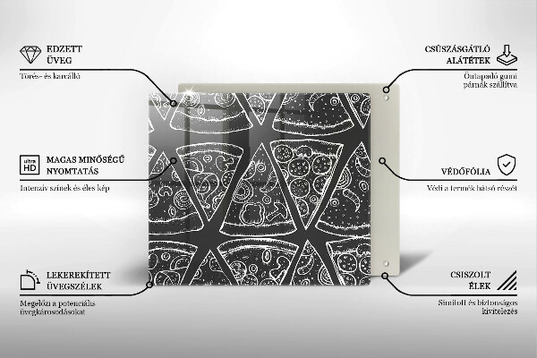 Zaščitna plošča za štedilnik Ilustracija pice