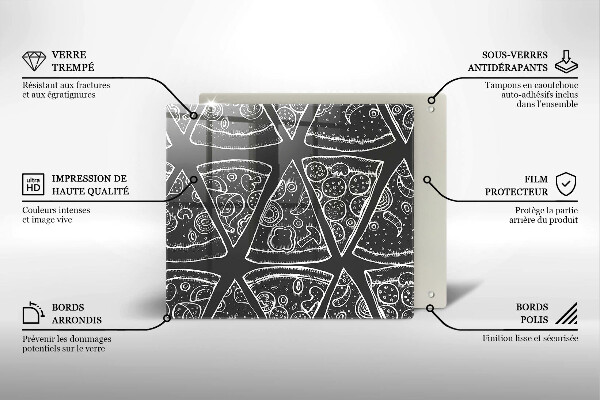 Zaščitna plošča za štedilnik Ilustracija pice