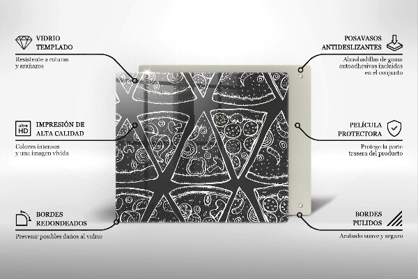 Zaščitna plošča za štedilnik Ilustracija pice