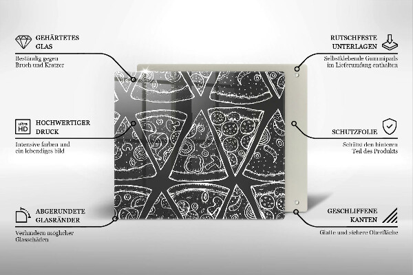 Zaščitna plošča za štedilnik Ilustracija pice