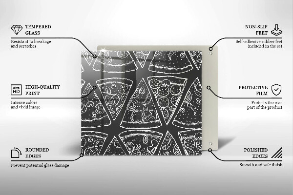 Zaščitna plošča za štedilnik Ilustracija pice