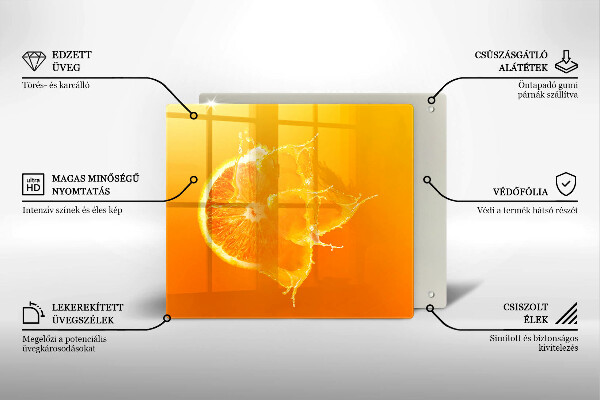 Zaščitna plošča za štedilnik Sočno oranžno sadje