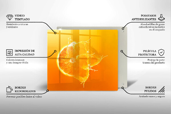 Zaščitna plošča za štedilnik Sočno oranžno sadje