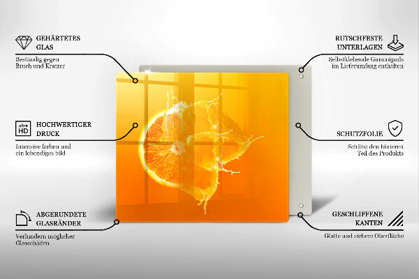 Zaščitna plošča za štedilnik Sočno oranžno sadje