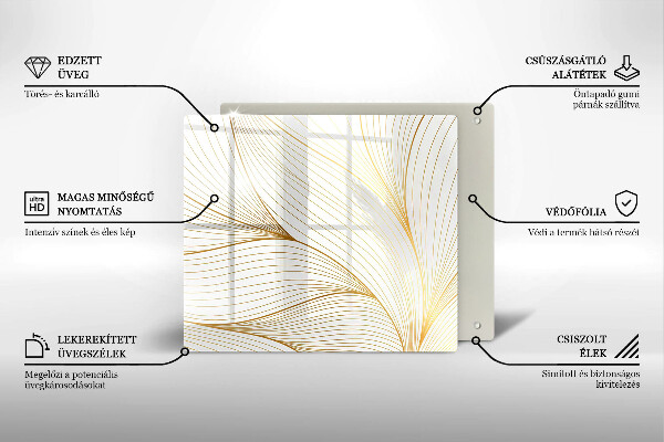 Zaščitna plošča za štedilnik Vzorec modernih linij