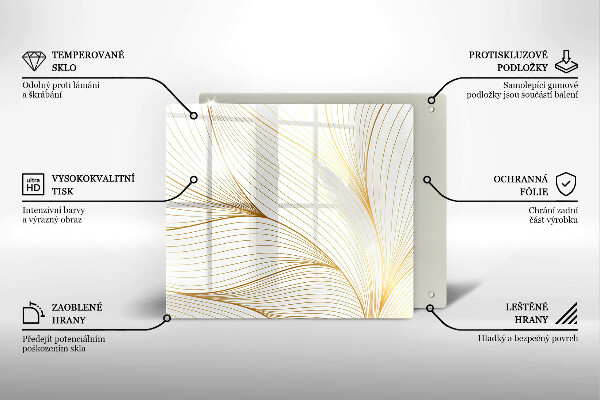 Zaščitna plošča za štedilnik Vzorec modernih linij