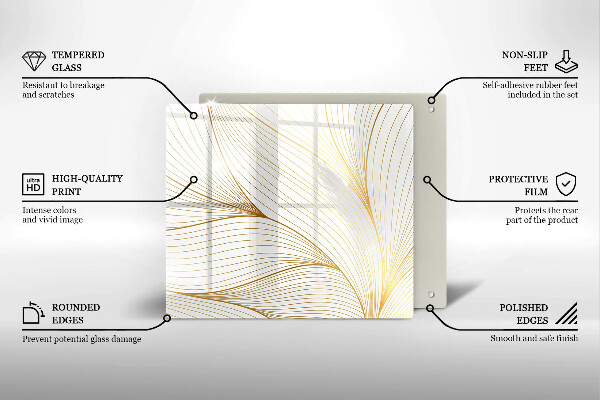 Zaščitna plošča za štedilnik Vzorec modernih linij