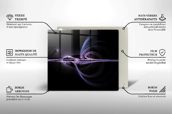 Zaščitna plošča za štedilnik Moderna abstrakcija