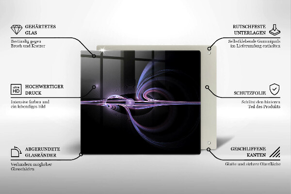 Zaščitna plošča za štedilnik Moderna abstrakcija