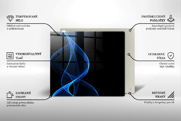 Zaščitna plošča za štedilnik Modre črte dima