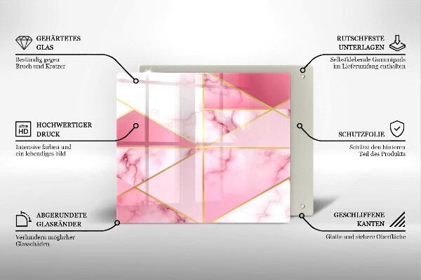 Zaščitna plošča za štedilnik Geometrijski marmor
