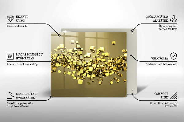 Zaščitna plošča za štedilnik Abstraktna 3D geometrija