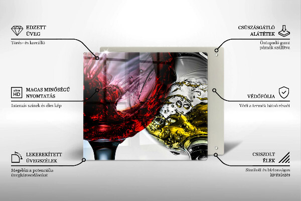 Zaščitna plošča za štedilnik Kozarci vina