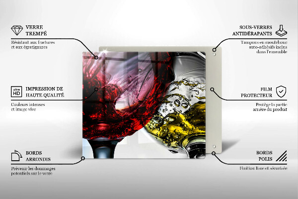Zaščitna plošča za štedilnik Kozarci vina