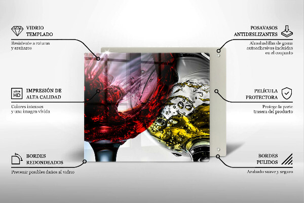 Zaščitna plošča za štedilnik Kozarci vina