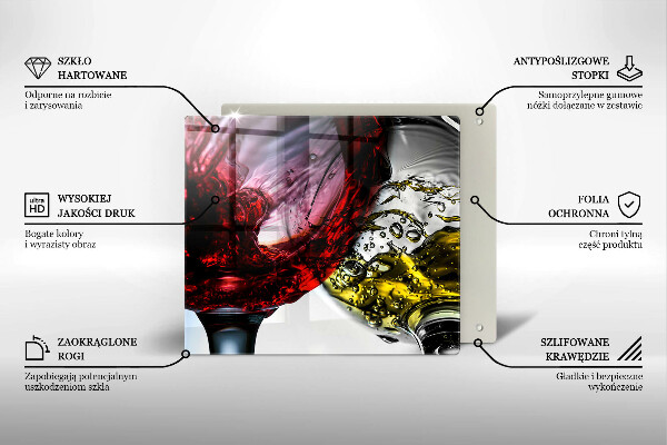 Zaščitna plošča za štedilnik Kozarci vina