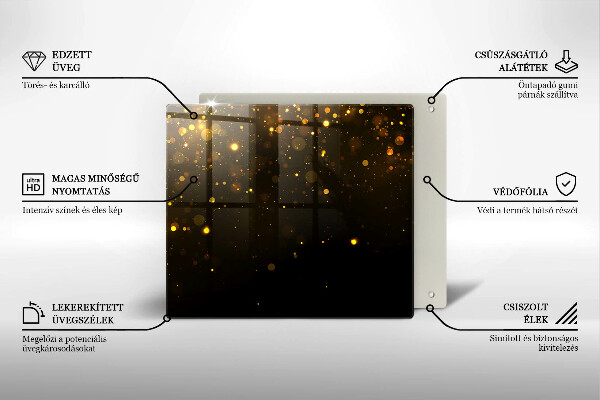 Zaščitna plošča za štedilnik Zlate bleščice
