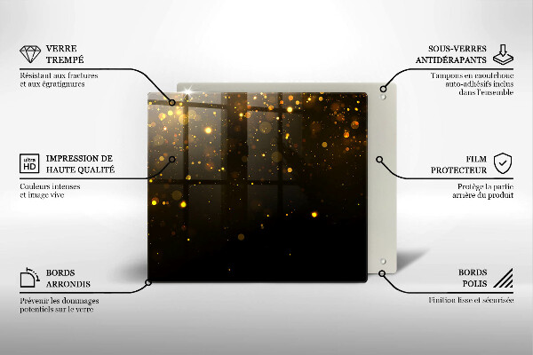 Zaščitna plošča za štedilnik Zlate bleščice