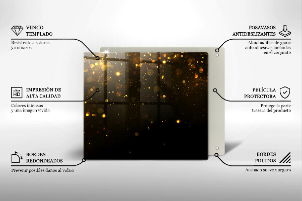 Zaščitna plošča za štedilnik Zlate bleščice