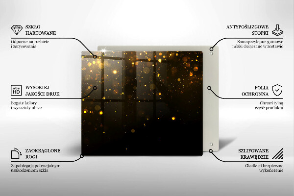 Zaščitna plošča za štedilnik Zlate bleščice