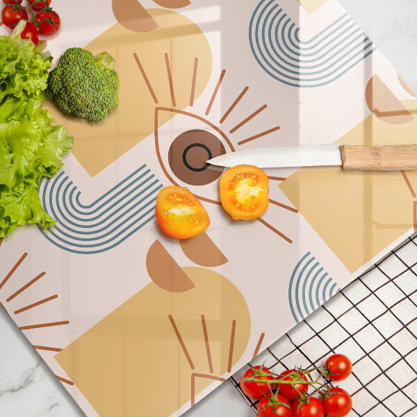 Zaščitna plošča za štedilnik Boho vzorec oči