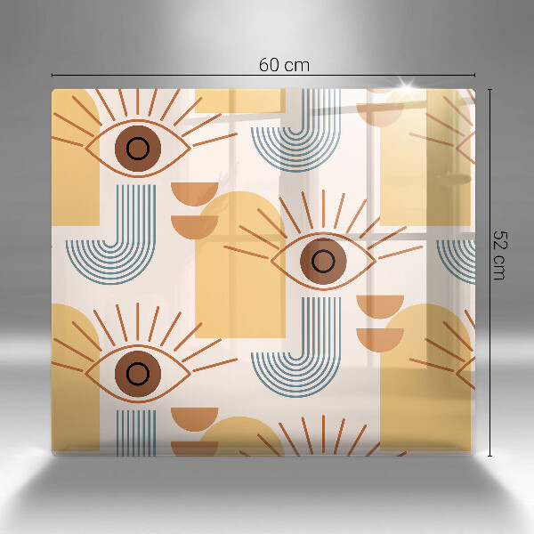 Zaščitna plošča za štedilnik Boho vzorec oči