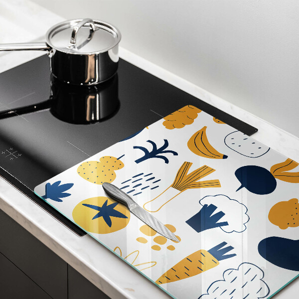 Zaščitna plošča za štedilnik Ilustracija hrane