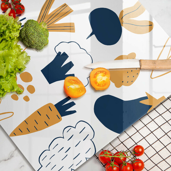 Zaščitna plošča za štedilnik Ilustracija hrane