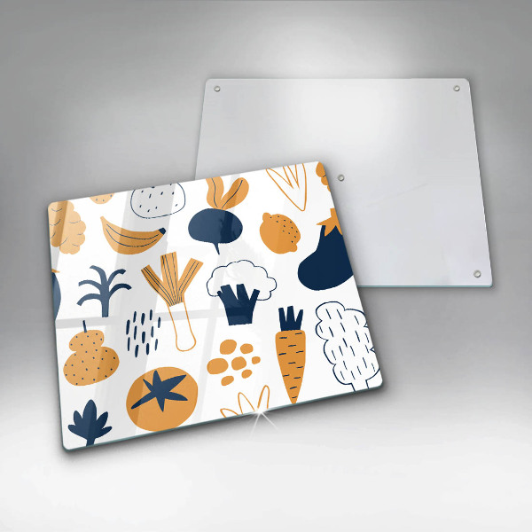 Zaščitna plošča za štedilnik Ilustracija hrane
