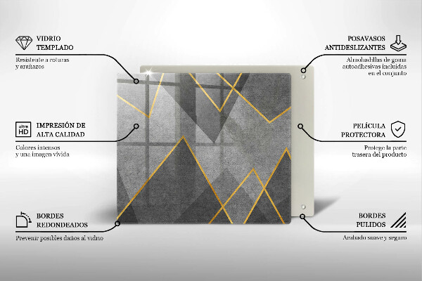 Zaščitna plošča za štedilnik Ostre oblike