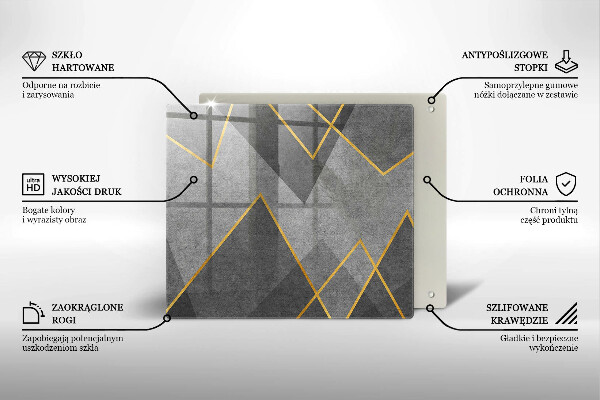 Zaščitna plošča za štedilnik Ostre oblike