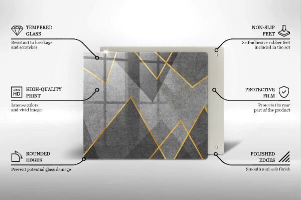 Zaščitna plošča za štedilnik Ostre oblike