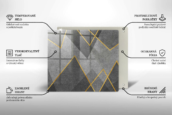 Zaščitna plošča za štedilnik Ostre oblike