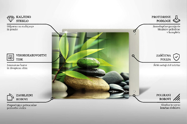 Zaščitna plošča za štedilnik Zen bambusovi kamni