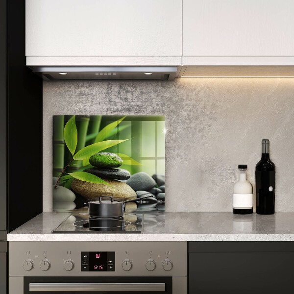 Zaščitna plošča za štedilnik Zen bambusovi kamni