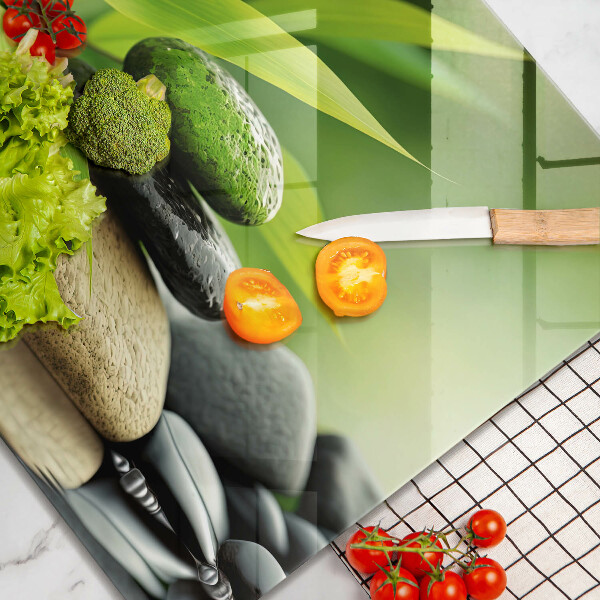 Zaščitna plošča za štedilnik Zen bambusovi kamni