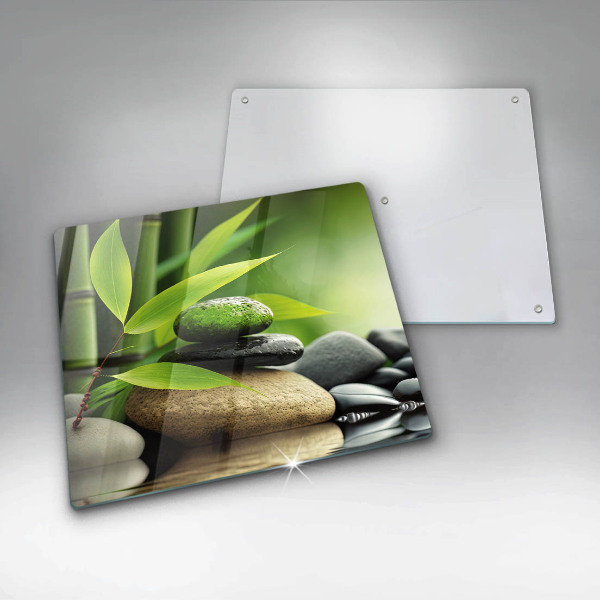 Zaščitna plošča za štedilnik Zen bambusovi kamni
