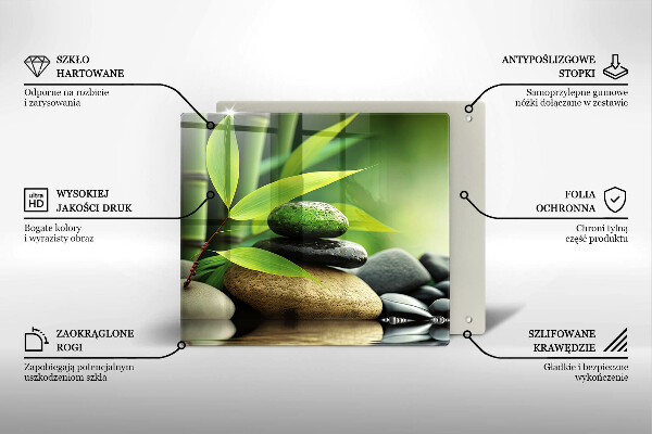 Zaščitna plošča za štedilnik Zen bambusovi kamni