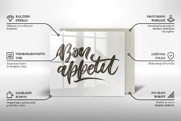 Zaščitna plošča za štedilnik Bon Appetit felirat