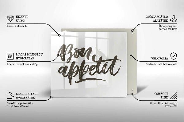 Zaščitna plošča za štedilnik Bon Appetit felirat