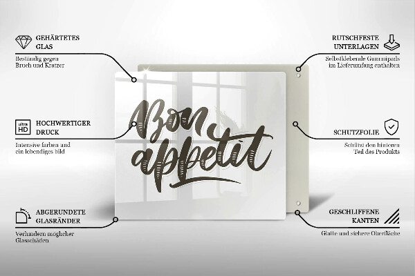 Zaščitna plošča za štedilnik Bon Appetit felirat